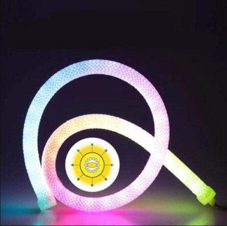 (image for) 360° NEON LED Light Strip, Woven Look RGB Color Waterproof LED Neon Light Flexible Strip Kit