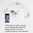 (image for) 65.6FT (20Meters) LED Neon Rope Lights RGB Color with Remote Controller 8x16(mm) 8Watt 120LEDs/M Flexibl 110V/220V AC Rope Lights Waterproof, Custom Cuttable Neon Lighting for In&Outdoor