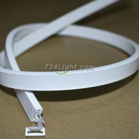 (image for) 1M/5M/10M/20M Pack of T0511 LED Neon Light Housing Kit with End Caps and Mounting Clips, Flexible Neon Channel Fit for 8mm Wide LED Strip Lights