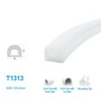 (image for) 1M/5M/10M/20M Pack of T1313 LED Neon Light Housing Kit with End Caps and Mounting Clips, Flexible Neon Channel Fit for 8mm Wide LED Strip Lights