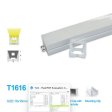 1M/5M/10M/20M Pack of T1616 One Face Emitting LED Neon Light Housing Kit with End Caps and Mounting Clips, Flexible Neon Channel Fit for 10/12 Wide LED Strip Lights