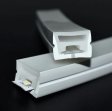 (image for) 1M/5M/10M Pack of T2014 LED Neon Light Housing Kit with End Caps and Mounting Clips, Flexible Neon Channel Fit for 12mm Wide LED Strip Lights