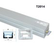 1M/5M/10M Pack of T2014 LED Neon Light Housing Kit with End Caps and Mounting Clips, Flexible Neon Channel Fit for 12mm Wide LED Strip Lights
