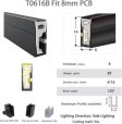 (image for) 16.4FT(5Meters) 06*16mm 120° Side Insert Top Emitting IP67 Waterproof Flexible Full Black Silicon LED NEON Tube Housing Fit for 8mm Wide LED Strip Light