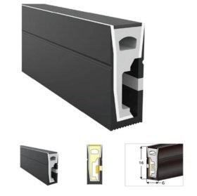 16.4FT(5Meters) 06*16mm 120° Side Insert Top Emitting IP67 Waterproof Flexible Full Black Silicon LED NEON Tube Housing Fit for 8mm Wide LED Strip Light