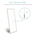 (image for) 1'x4' (295x1195mm) 40W LED Panel Light in 0.39'' (10mm) White Trim Flat Sheet Panel Lighting Board Super Bright Ultra Thin Glare-Free