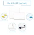 (image for) 1'x4' (295x1195mm) 40W LED Panel Light in 0.39'' (10mm) White Trim Flat Sheet Panel Lighting Board Super Bright Ultra Thin Glare-Free
