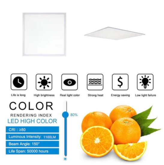 (image for) 1\'x1\' (295x295mm) 12W LED Panel Light in 0.39\'\' (10mm) Thick White Trim Flat Sheet Panel Lighting Board Super Bright Ultra Thin Glare-Free