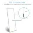 (image for) 1'x2' (295x595 mm) 24 Watt LED Panel Light in 0.39'' (10mm) Thick White Trim Flat Sheet Panel Lighting Board Super Bright Ultra Thin Glare-Free