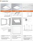 (image for) 5 PACK LED Skylight 2x2 FT - 600*600mm 36W 3060LM LED Shop Display Blue Sky LED Flat Panel Light Framed For Ceiling Decoration