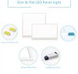 (image for) 2'x2' (595x595mm) 40W LED Panel Light in 0.39'' (10mm) Thick White Trim Flat Sheet Panel Lighting Board Super Bright Ultra Thin Glare-Free