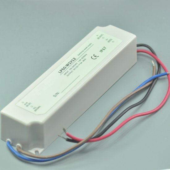 (image for) 60 Watt LED Power Supply 12V 5A LED Power Supplies Waterproof IP67 For LED Strips LED Light