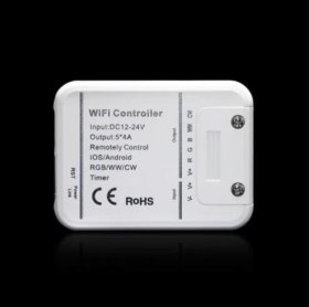 12V-24V DC 5in1 WiFi LED Controller Compatible with Alexa Google Home Magic Home Smart APP Control for Monochrome RGB RGBW WW+CW RGBCCT LED Strip