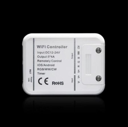 (image for) 12V-24V DC 5in1 WiFi LED Controller Compatible with Alexa Google Home Magic Home Smart APP Control for Monochrome RGB RGBW WW+CW RGBCCT LED Strip