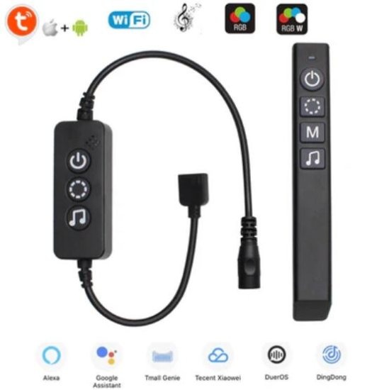 (image for) CROW WiFi RF Controller for RGB/RGBW LED Lights via Tuya, Compatible w/ Amazon Echo and Google Home