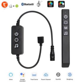 CROW Bluetooth RF Controller for Addressable Digital LED Lights via Tuya App, Compatible w/ Amazon Echo