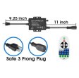 (image for) 1500Watt AC110V/220V LED Dimmer for 110V/220V LED String Light, Wireless Remote Control Dimmer with 3 Prong Outlet, Timer Switch
