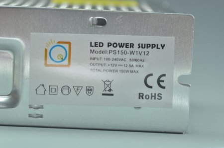 (image for) 150 Watt LED Power Supply 12V 12.5A LED Power Supplies For LED Strips LED Light