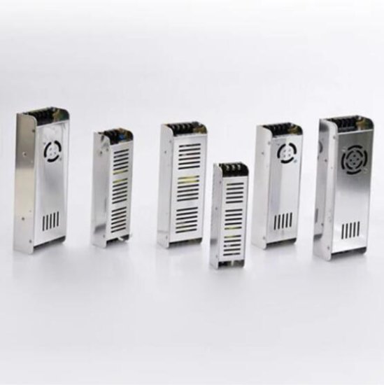 (image for) Low Profile Slim Metal House Screw Terminal Adapter Power Supply 110-220V AC to 12V DC