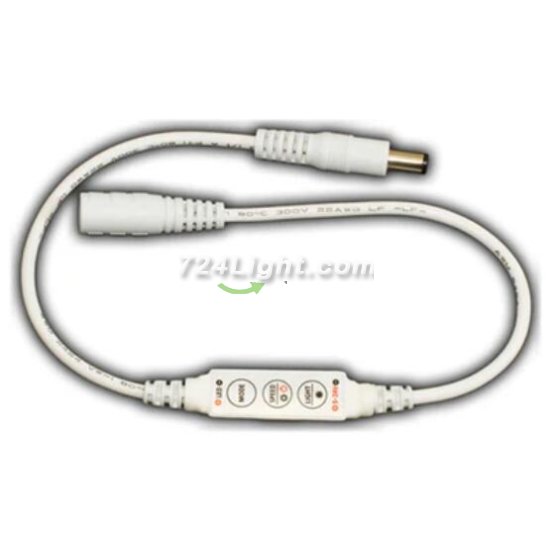 (image for) DC 12V-24V 12A Push-Button Inline Mini Dimmer