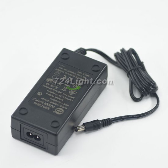 (image for) UL Listed 60W 12V 5A Power Supply DC5.5mm x2.1mm For LED Lighting With Power cord