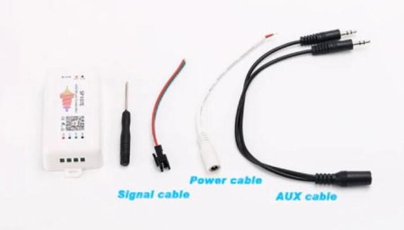 (image for) 5V-24V DC Wireless SP107E Bluetooth Music Symphony Controller for Dream Color Magic Color Addressable Color Changing LED Flexible Strip Lights Max 960Pixels Controllable