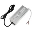 (image for) Waterproof IP67 LED Power Supply 110V AC to 12V DC Driver Transformer 3-Prong Plug 3.3 Feet Cable