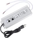 (image for) Waterproof IP67 LED Power Supply 110V AC to 12V DC Driver Transformer 3-Prong Plug 3.3 Feet Cable