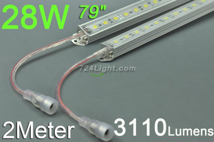 (image for) 2Meter 144LED Superbright Waterproof LED Strip Bar 79inch 5050 5630 Rigid LED Strip 12V Both With DC Female male DC connector