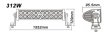 (image for) 312W Curved LED Light Bar Double Row 104*3W CREE LED Work Light For Car Driving