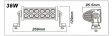 (image for) 36W Off Road LED Light Bar Double Row 12*3W CREE LED Work Light For Car Driving