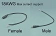 (image for) 18AWG Female LED Power Supply DC Cable Cord