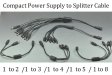 (image for) Compact Power Supply to Splitter Cable LED Light Power Splitter DC 1 to 2 3 4 5 6 8 Adapter