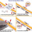 (image for) 10PCS PACK COB LED Strip Connectors Solderless Snap Down 2 Conductors Connectors for 8mm 10mm Wide COB Flex LED Strips