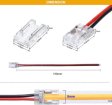 (image for) 10PCS PACK COB LED Strip Connectors Solderless Snap Down 2 Conductors Connectors for 8mm 10mm Wide COB Flex LED Strips