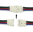 (image for) 10pcs Pack (5Pair) 5pin RGBW/RGBWW LED Strip Connectors