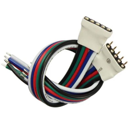 (image for) 10pcs Pack (5Pair) 5pin RGBW/RGBWW LED Strip Connectors