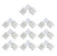 (image for) 10pcs Pack Solderless Snap Down 4Conductor LED Strip Connectors for 10mm Wide SMD5050 RGB Color Flex LED Strips
