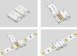 (image for) 10pcs Pack Solderless Snap Down 4Conductor LED Strip Connectors for 10mm Wide SMD5050 RGB Color Flex LED Strips