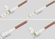 (image for) 10pcs Pack Solderless Snap Down 4Conductor LED Strip Connectors for 10mm Wide SMD5050 RGB Color Flex LED Strips