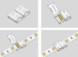 (image for) 10pcs Pack Solderless Snap Down 2 pin Conductor LED Strip Connector for 10mm Wide 5050 5630 Single Color Flex LED Strips