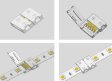 (image for) 10PCS PACK RGBW LED Strip Connectors Solderless Snap Down 5Conductor Connectors for 12mm Wide SMD5050 RGBW Color Flex LED Strips