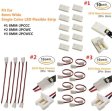 10pcs/Pack New LED Strip Connector Solderless Snap Down 2 Pin Strip to Strip Gapless Jumper for 8mm Wide 3528 2835 Single Color Flex LED Strips