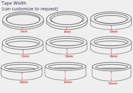 (image for) 50M Roll 0.2mm Thick 2500g Viscous Force Heat Resisiting Blue Coating Double Sided Tape Adhesive Stronger Stick for LED Strip Lights