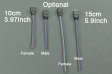 (image for) 4Pins Male Female Connector Cable for 3528 5050 SMD RGB LED light Strip a pair RGB Connect Cord