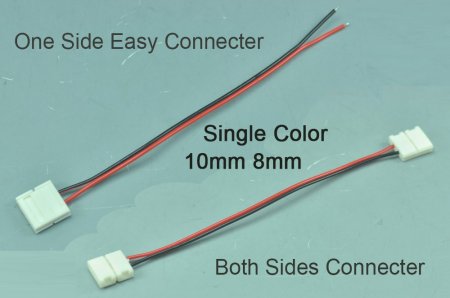 (image for) Single Color Strip Light Connecter with Double Easy Clip Single optional Easy Connecter For 5050 3528 5630 10mm 8mm optional led strip light