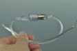 (image for) LED Strip Waterproof DC Connector Female and Male 5.5mm x 2.1mm(2.5mm) For strip light power supply connect Transparent