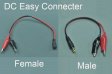 (image for) LED Strip Light DC Connector With Two alligator clip Lead DC Female 5.5mm x 2.5mm(2.1mm)