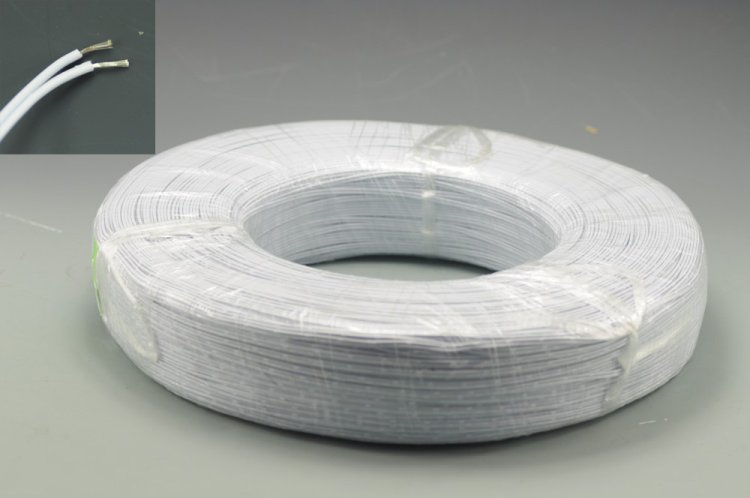 (image for) White TWO 2Pin LED Extension Tinned Copper Wire Cable Wire Cord Free Cutting 1M - 100M (3.28foot - 328foot) 22AWG for led strips single color 3528 5050 Strip Light