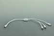 (image for) Compact Power Supply to Splitter White Cable LED Light Power Splitter DC 1 to 2 3 4 5 6 Adapter
